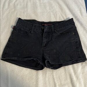 Rock & Republic Black Jean Shorts Mid-Rise Casual